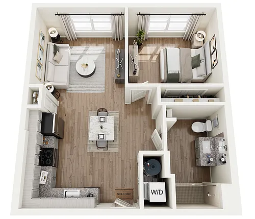 Floor plan 1 Bedroom