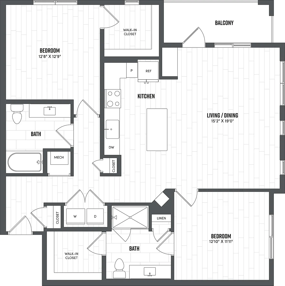 Floor plan 2 Bed/2 Bath-B4.1