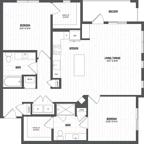 Floor plan 2 Bed/2 Bath-B4.1