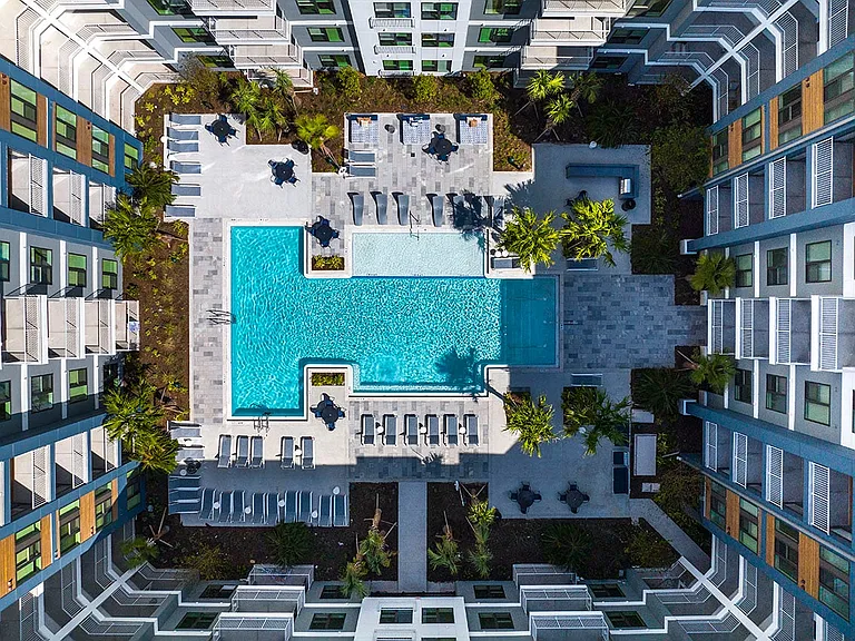Ground Floor Resort-Style Pool |The Station at San Marco| Jacksonville, FL