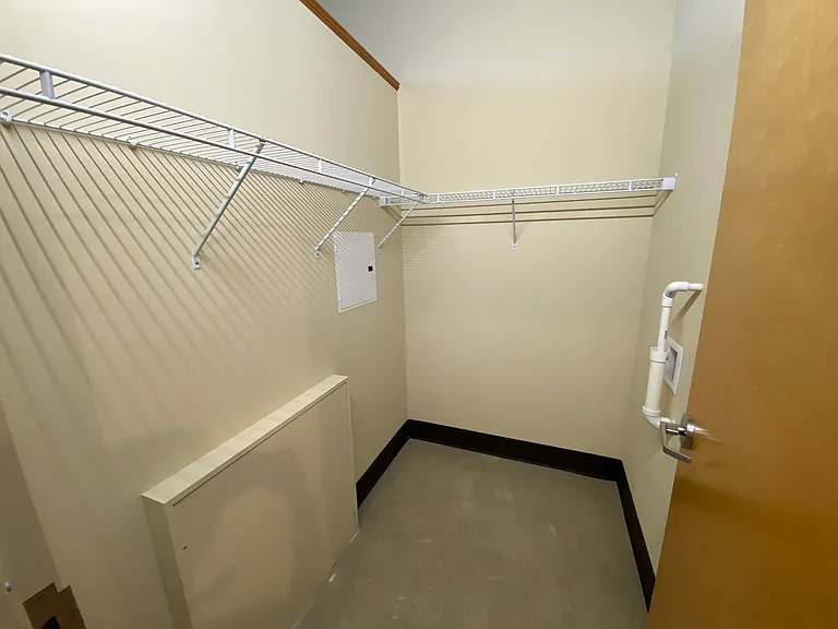 In-apartment storage closet with washer/dryer hookup