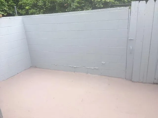 walled back yard