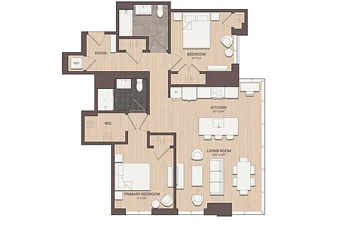 Floor plan 2 BR