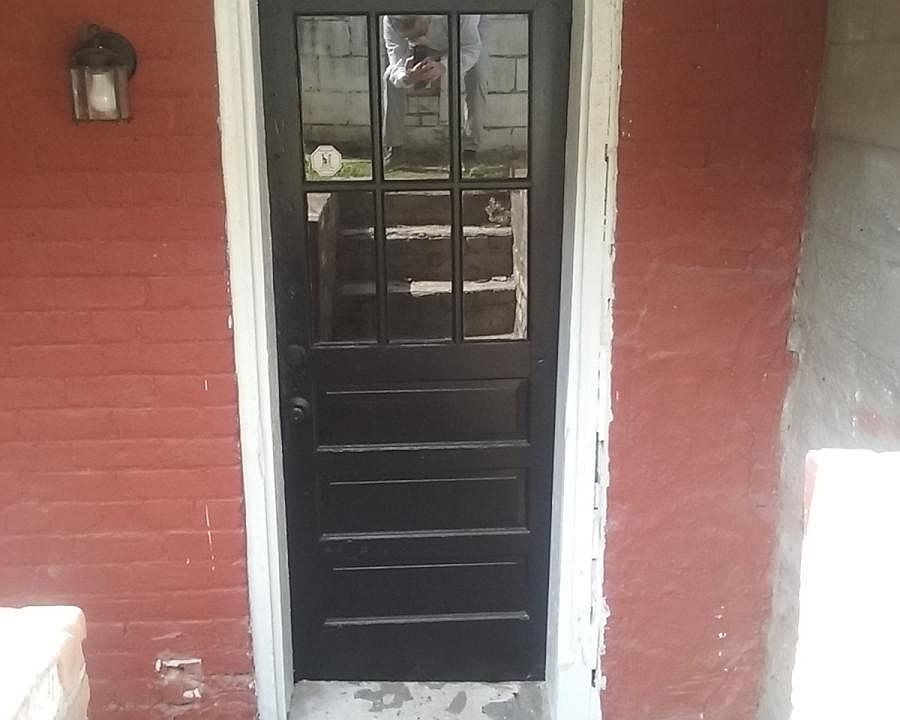 Front door to English Walk-out basement style apartment