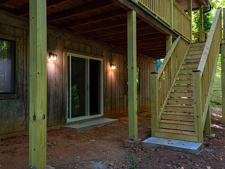 You can imagine yourself working your grill down here under the rear deck.