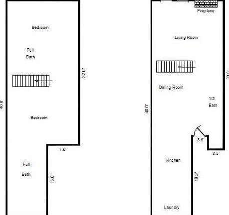 Fraser Court - Two Story Floor Plan
