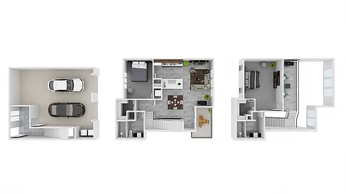 Floor plan 2x2.5 Loft, Extended Garage
