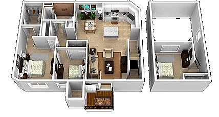Floor plan 3 Bed 1.25 Bath