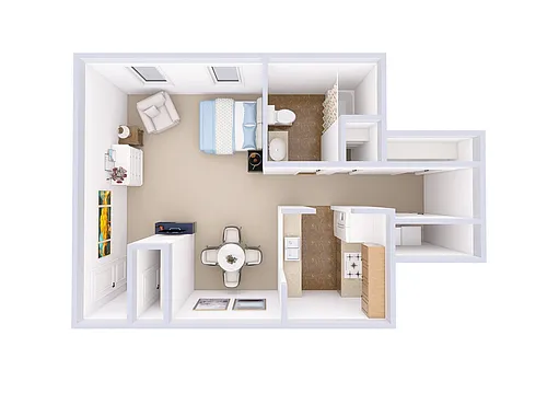 Floor plan 0 Bedroom, 1 Bath