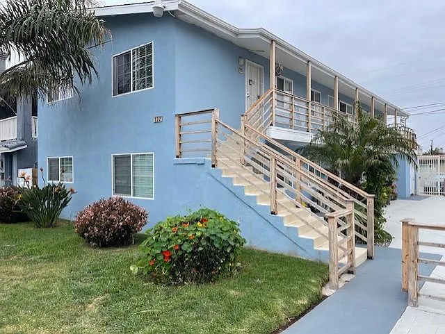 Front of the building. 1 block to the beach