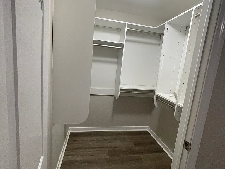 Walk-in closet in bedroom