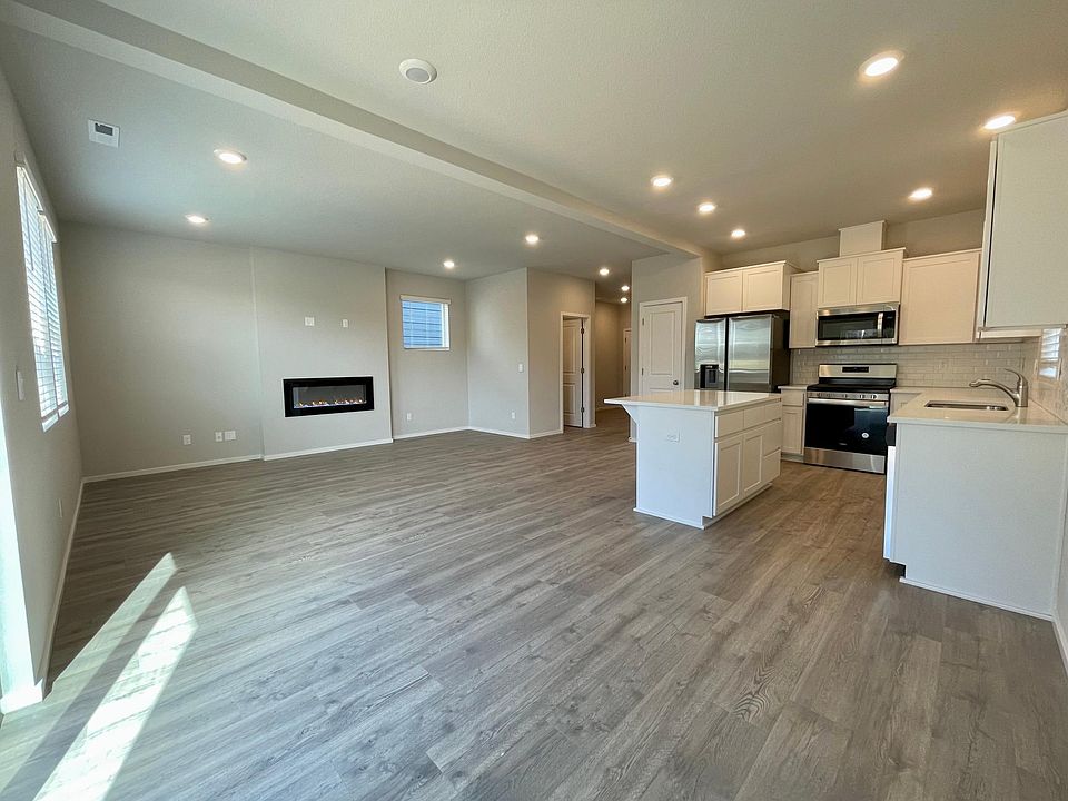 Living room and kitchen