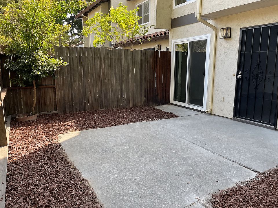 Patio and back entrance.
