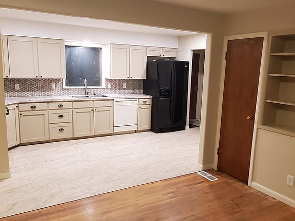 Family room view of the kitchen