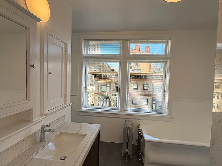 Bathroom facing south. Shower to the right