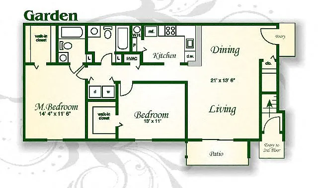 Floor plan The Cypress Garden