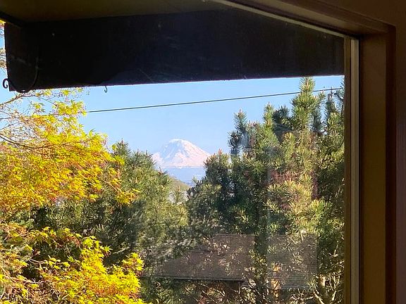 Mt. Rainier view from the living room and balcony.