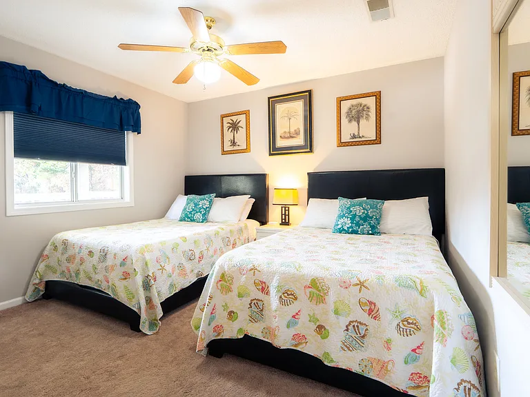 Two double beds.