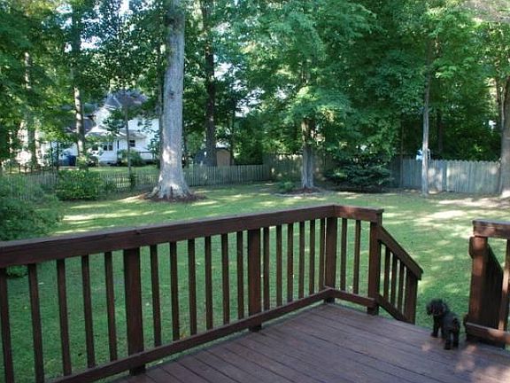 Back yard and deck