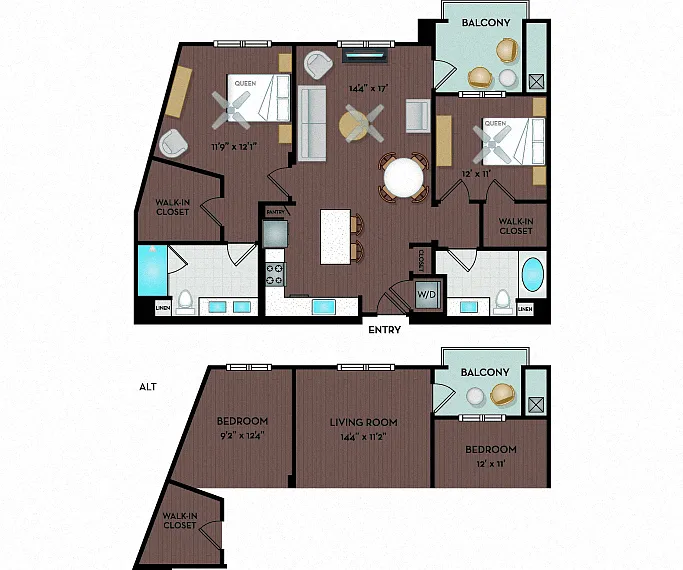 Floor plan 22F4A & 22F4B