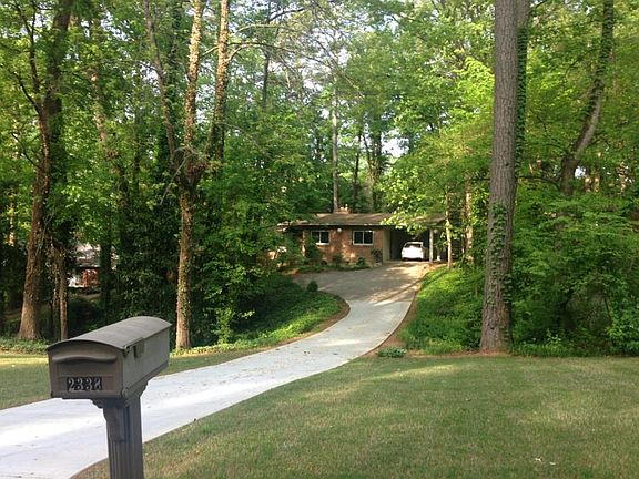 Private wooded lot - house from street