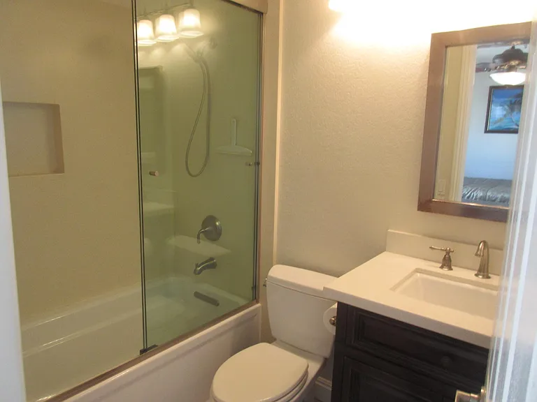 your private full bathroom professionally cleaned and (if needed) also cleaned again by me, condo owner before you move in.