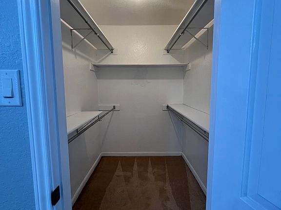 Master closet, fresh paint and professionally steemed carpet.