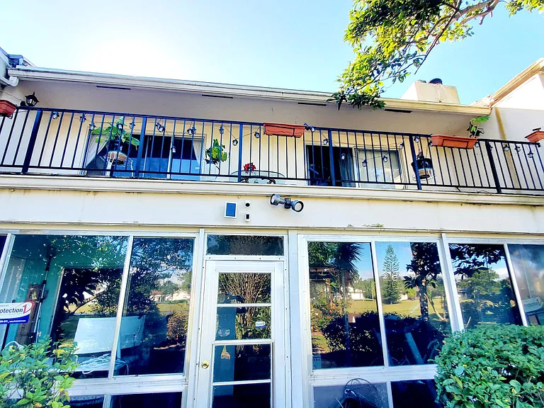 Back view of the townhome.