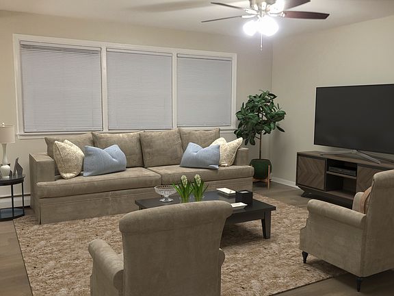 Virtually staged Living Room