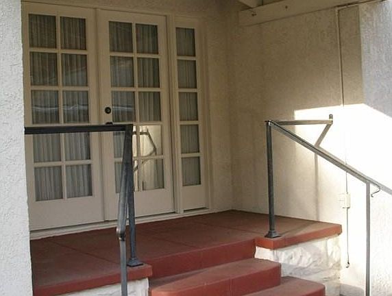Side french door entrance