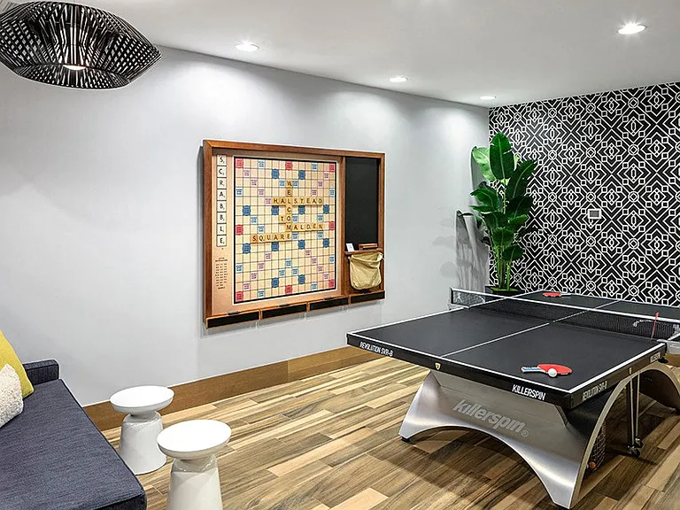 Game night includes Scrabble and ping pong