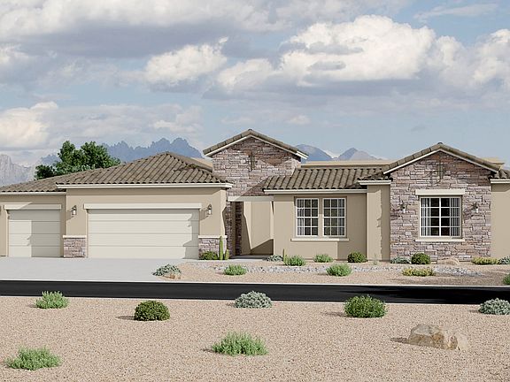 Tuscan Elevation - 3 Car Garage Option