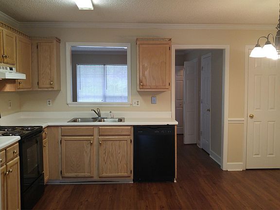 Large kitchen and dining area. Pantry on the right.