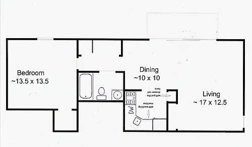 Floor plan 1 Bedroom