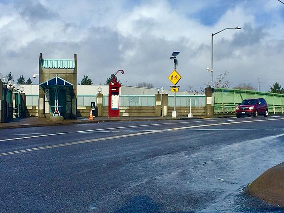 Across from Trimet Light Rail and Bus
