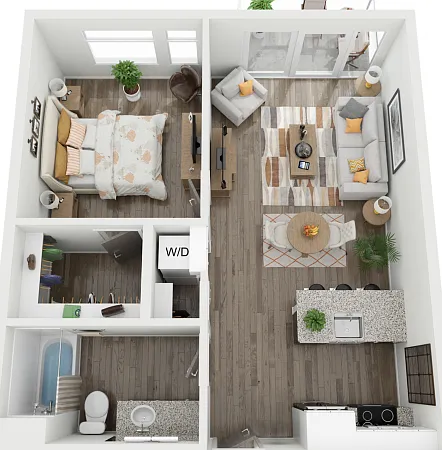 1 Bed / 1 Bath - 682 SF 1 Bed / 1 Bath - 682 SF