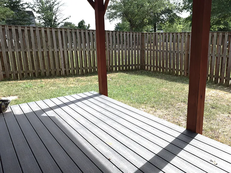 basement walkout to lower level Trex deck.