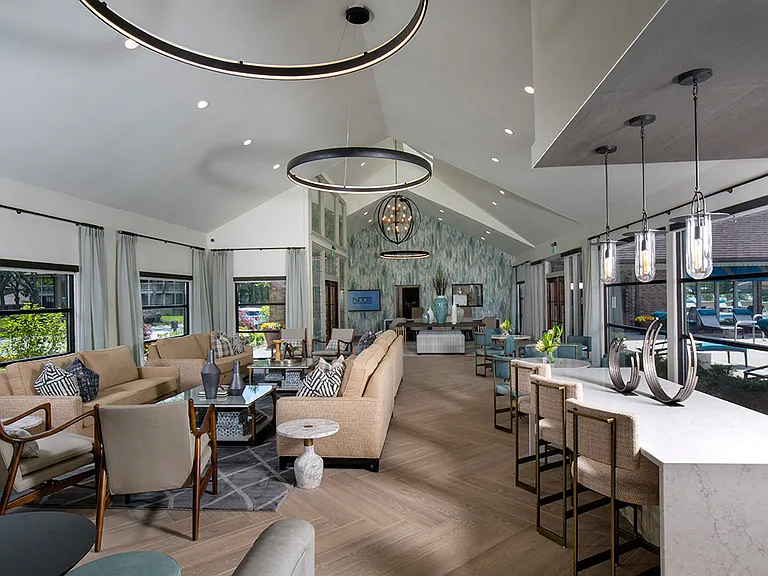 Expansive resident lounge