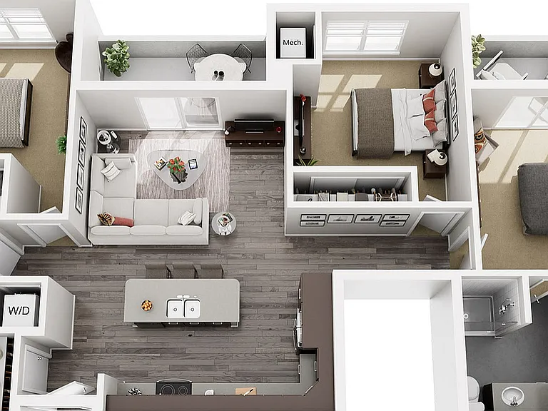 Floor Plan E1 | 22 Slate | Apartments in Madison, WI Floor Plan E1 | 22 Slate | Apartments in Madison, WI