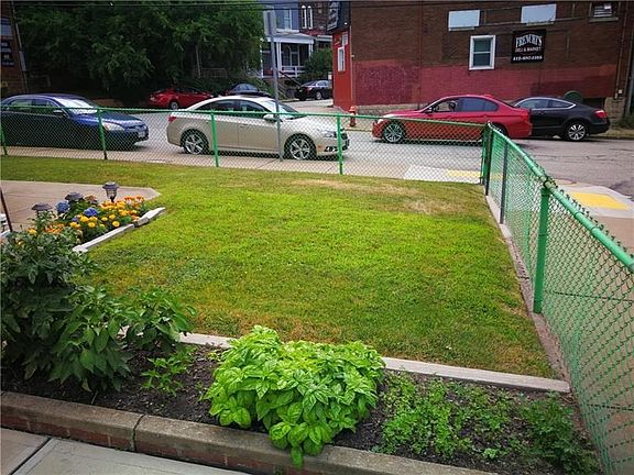Fenced level yard.