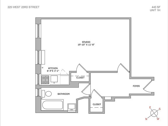 2nd image of 225 W 23rd St APT 1H