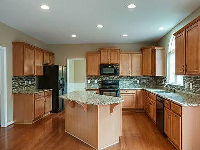 Large kitchen with ample storage