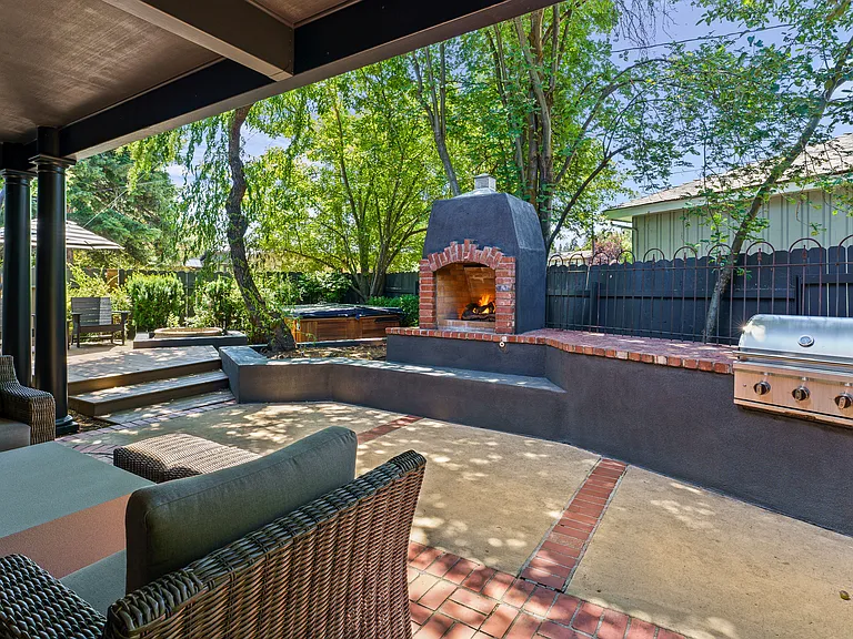 The hot tub is no longer at the home.