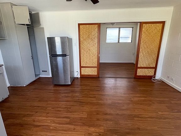 living room with kitchen