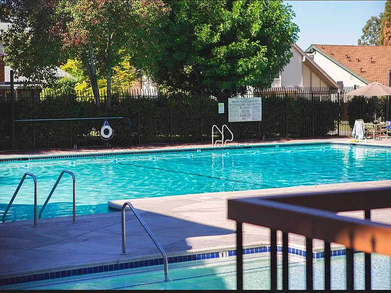 Large community pool. Pool is private to residents (you will have an electronic key card and allowed to bring guests) Not pictured, there is also a Hot tub and kids pool