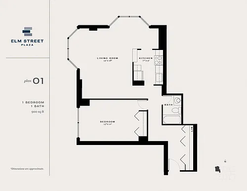 Floor plan One Bedroom