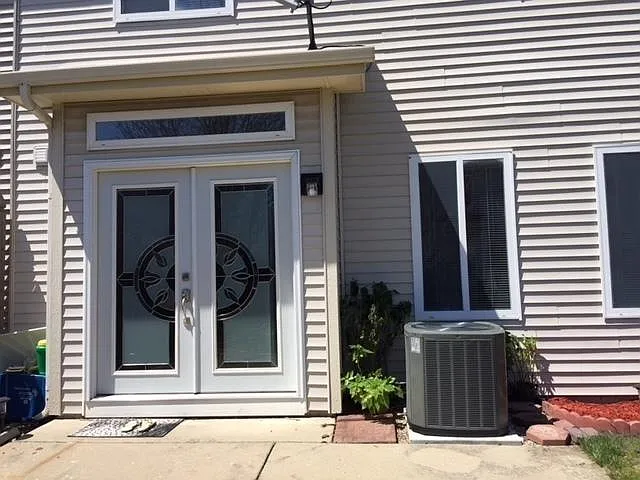 Picture of the backdoor that opens in the backyard.