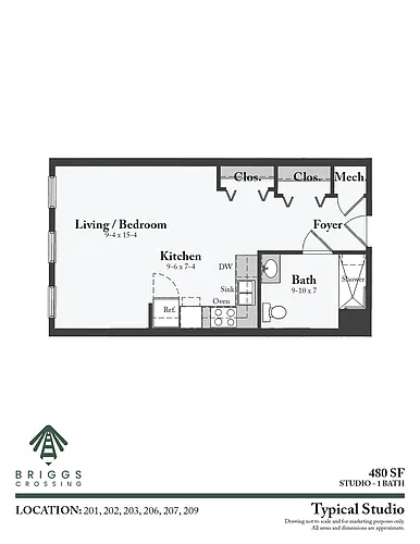 Floor plan Studio