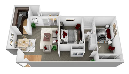 Floor plan Renovated Two Bedroom