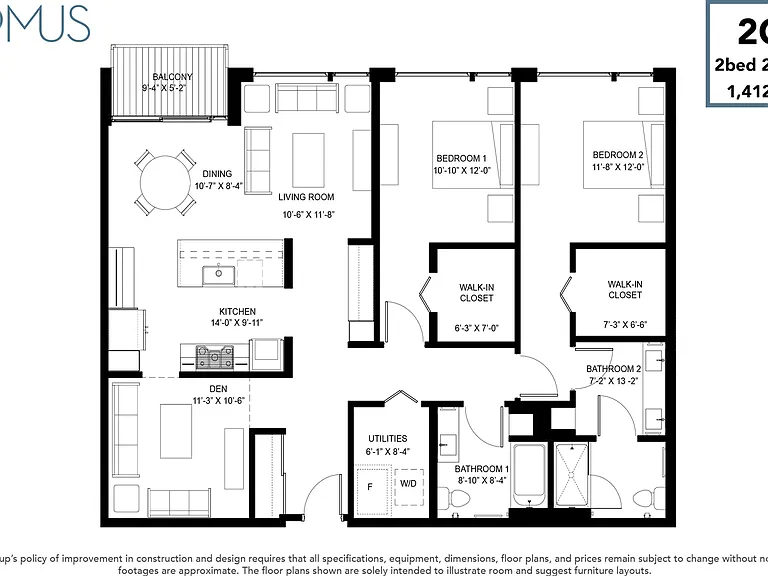 Explore the expansive 2G floor plan with luxurious living spaces at Domus. Explore the expansive 2G floor plan with luxurious living spaces at Domus.